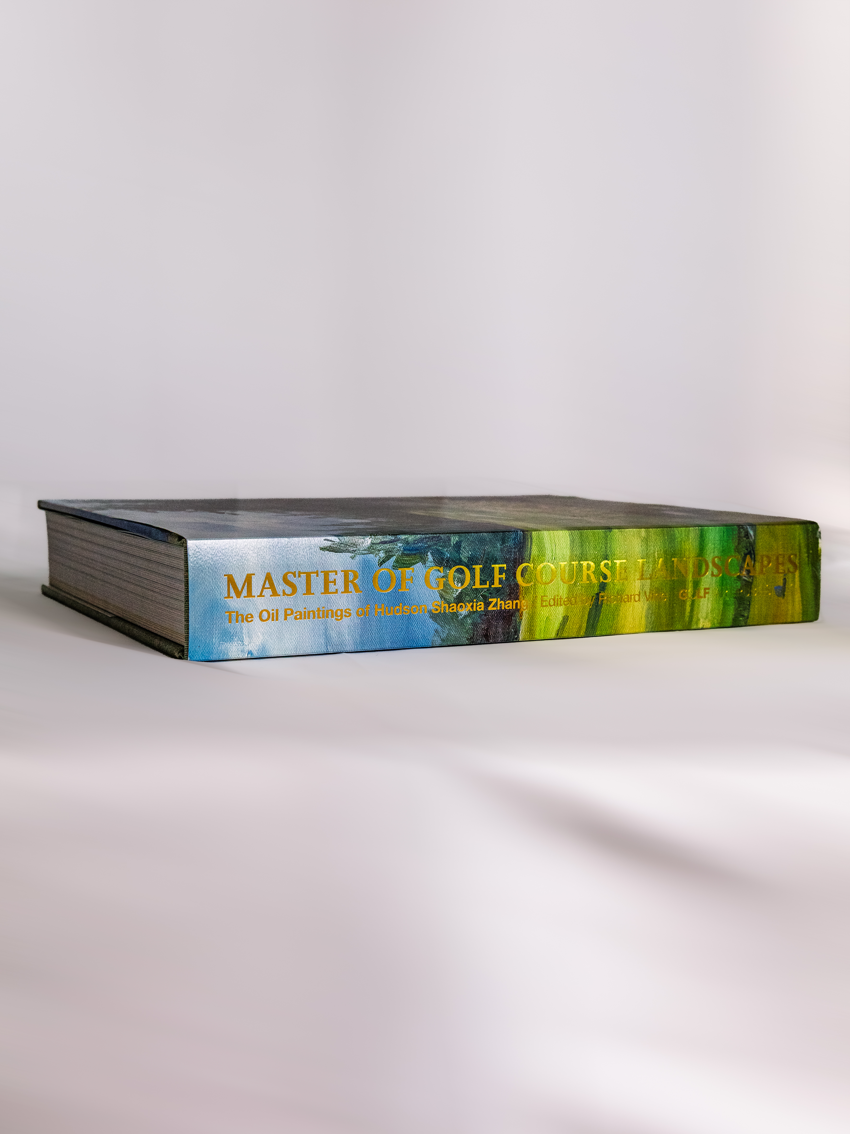 Spine view of the book